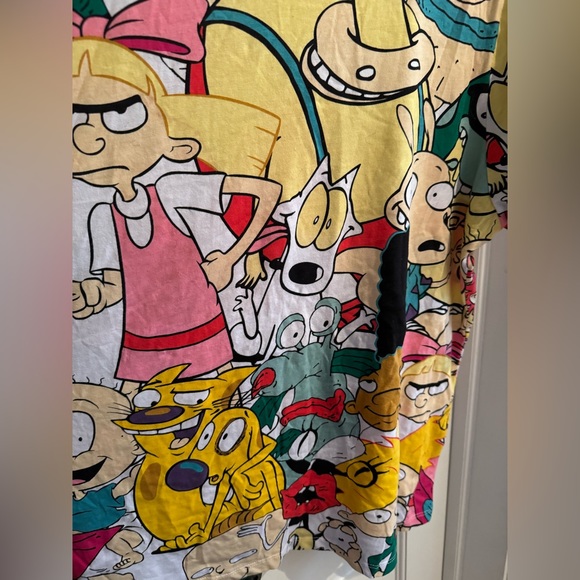 Nickelodeon Retro 90s Cartoon Characters Throwback Plus Size Tee T-shirt top 2x - Picture 9 of 9
